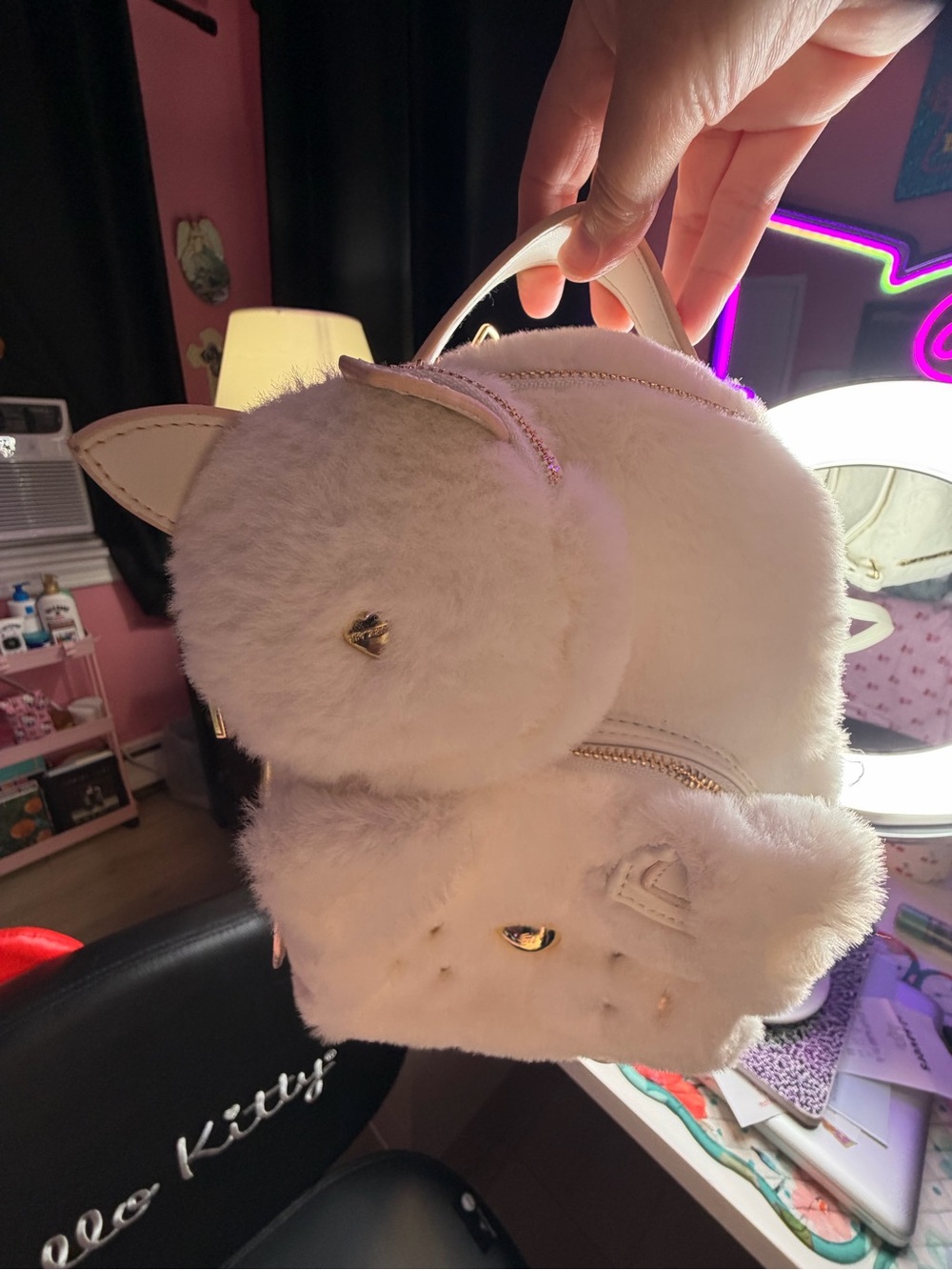 Betsey Johnson Plush Mini Backpack